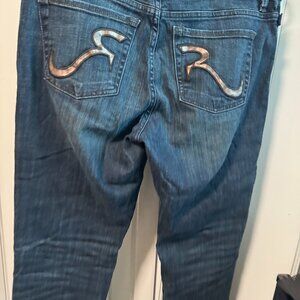 ROCK & REPUBLIC KASANDRA JEANS SIZE 14 M  BOOT CUT STRETCH